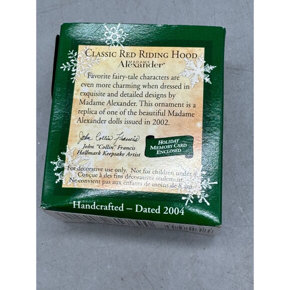 Hallmark Keepsake 2004 Classic Red Riding Hood Ornament Used READ - Picture 3 of 4